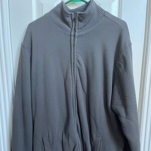Men’s Gap XL Fleece Gray Zip Hoodie Jacket Heavy Warm Winter Coat Vintage 2010